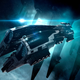Megathron-class battleship with a Space Police Skin.